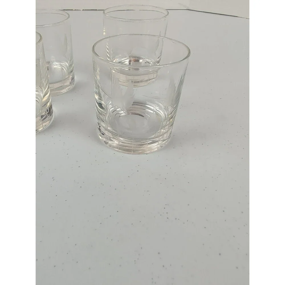 Lenox Lead Crystal Etched Old Fashion Rocks Glass Flying Goose *Rare* Vintage